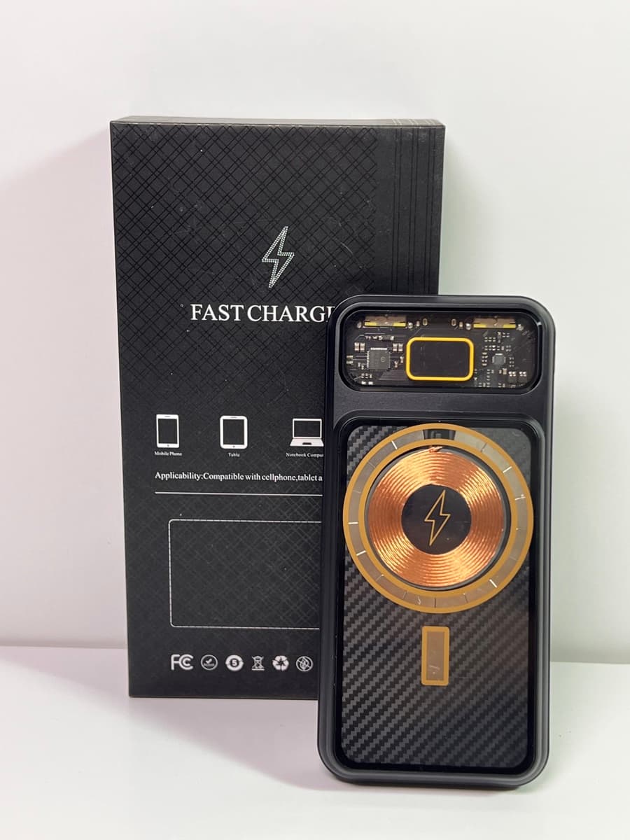Power bank magnético con soporte plegable
